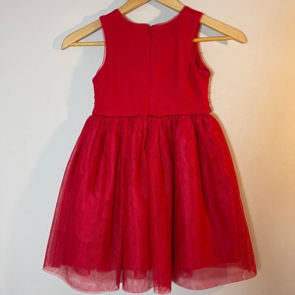 Cat & Jack Red Sequin Party Dress Tutu Tulle Skirt Little Girls size XS 4-5 - Picture 4 of 4